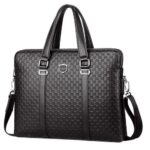 Exquisite High Quality Mens Leather Briefcase Handbag With Classic Design MacBook Case Laptop Bag Corporate Office Bag Business Bag Souvenir Gift Awoof